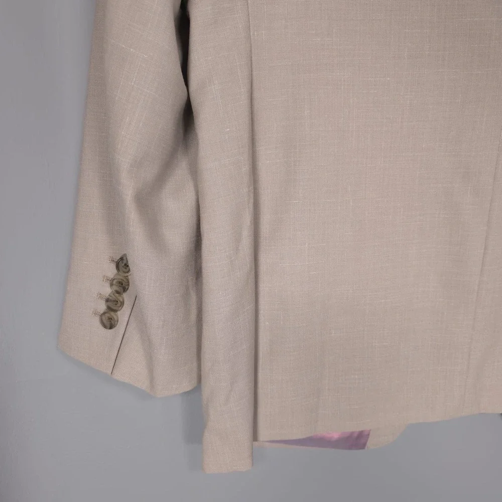 INDOCHINO Sport Coat Blazer WOOL LINEN‎ Blend Size 42R Jacket 1 Button Designer